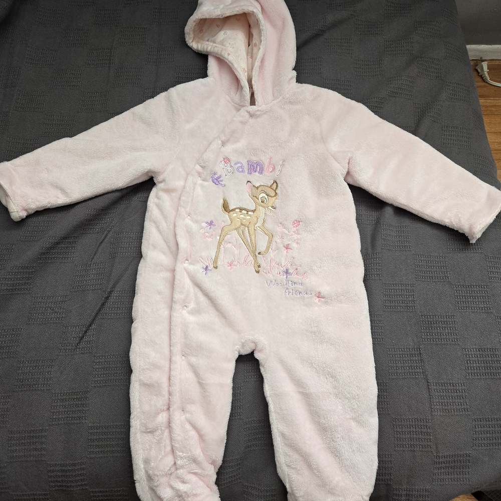 Pink Bambi Hooded Toddler Onesie